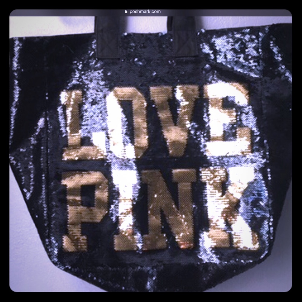 Black and gold Victoria’s Secret large tote